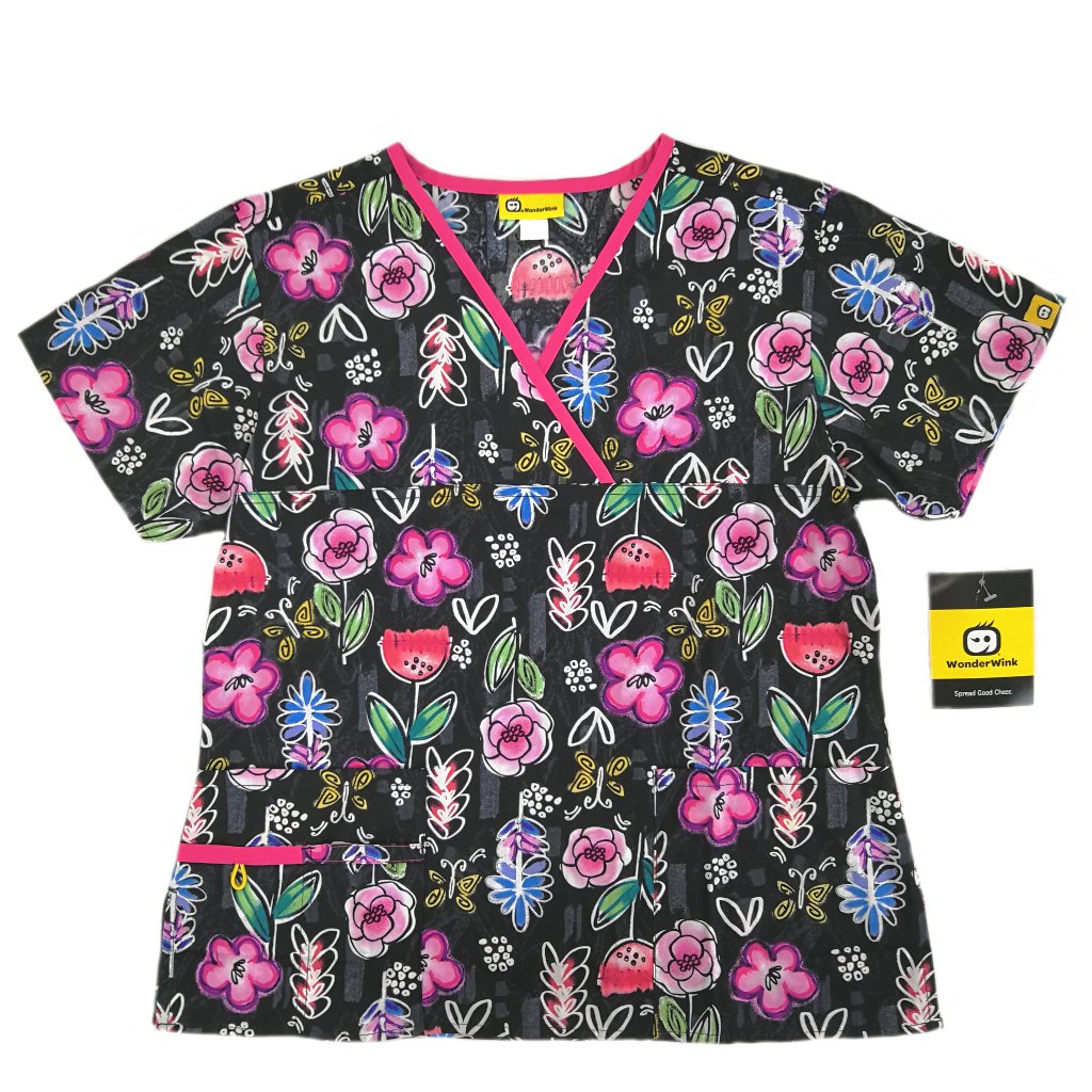 Wonderwink Scrub Top 6027Ggt Glow Getter